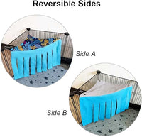 RIOUSSI Guinea Pig Hideout Hideaway Corner Fleece Toys Cage Accessories with Reversible Sides, Blue Leaves