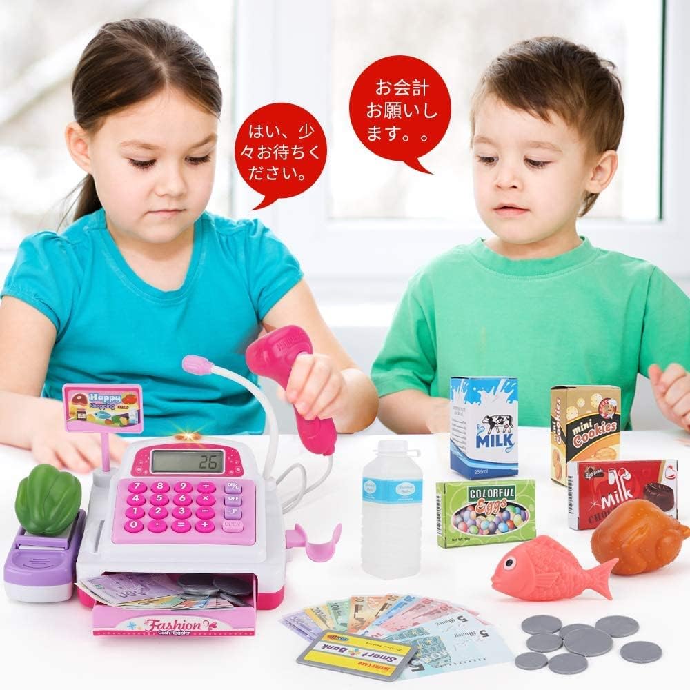 Kids Cash Register Toys,Toddler Prentend Play Store with Real Calculator – Fun for Kids & Family - image 3