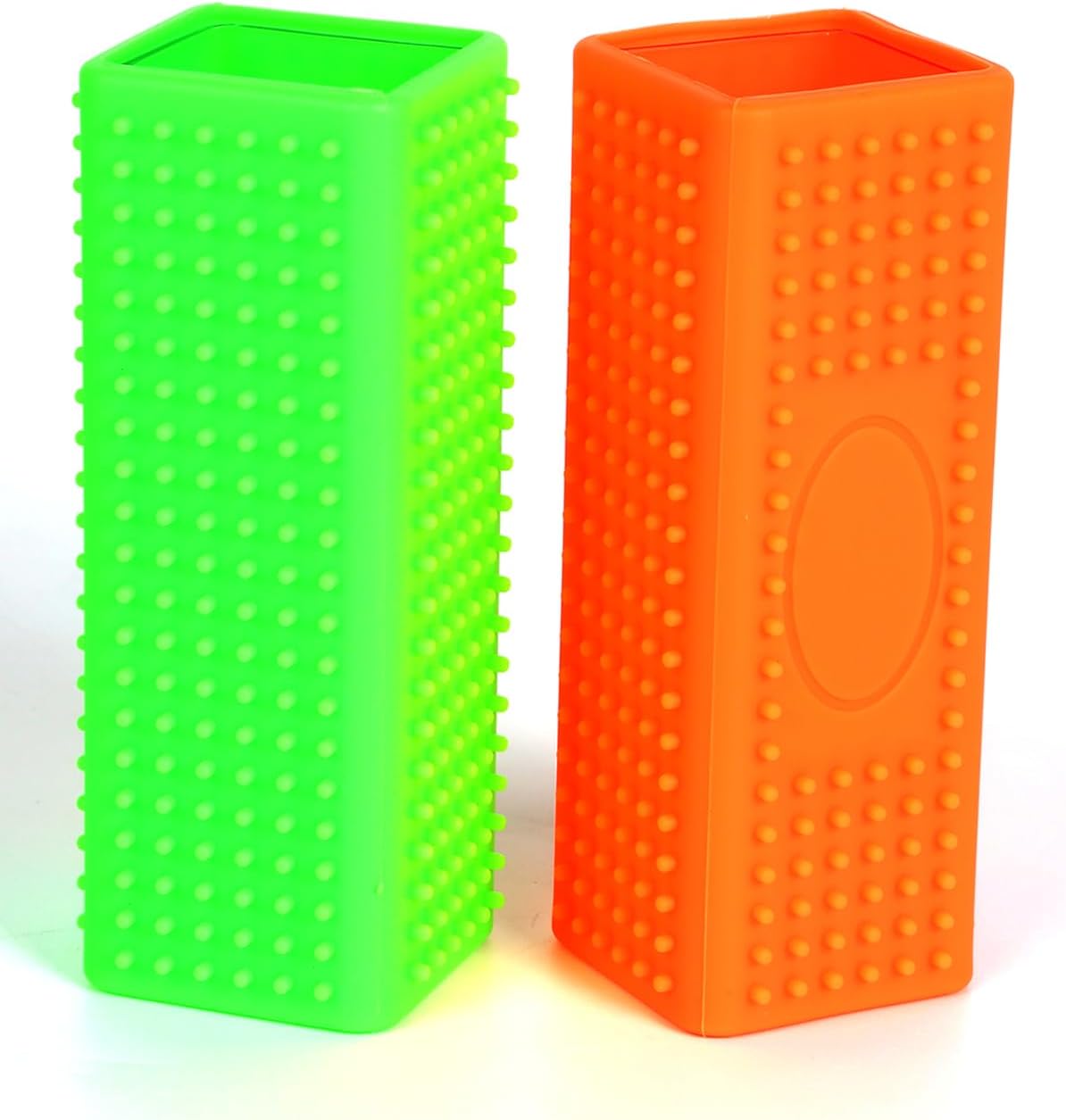 2pcs Pet Dog Cat Hair Remover, Pet Hair Removal Tool - Orangegreen