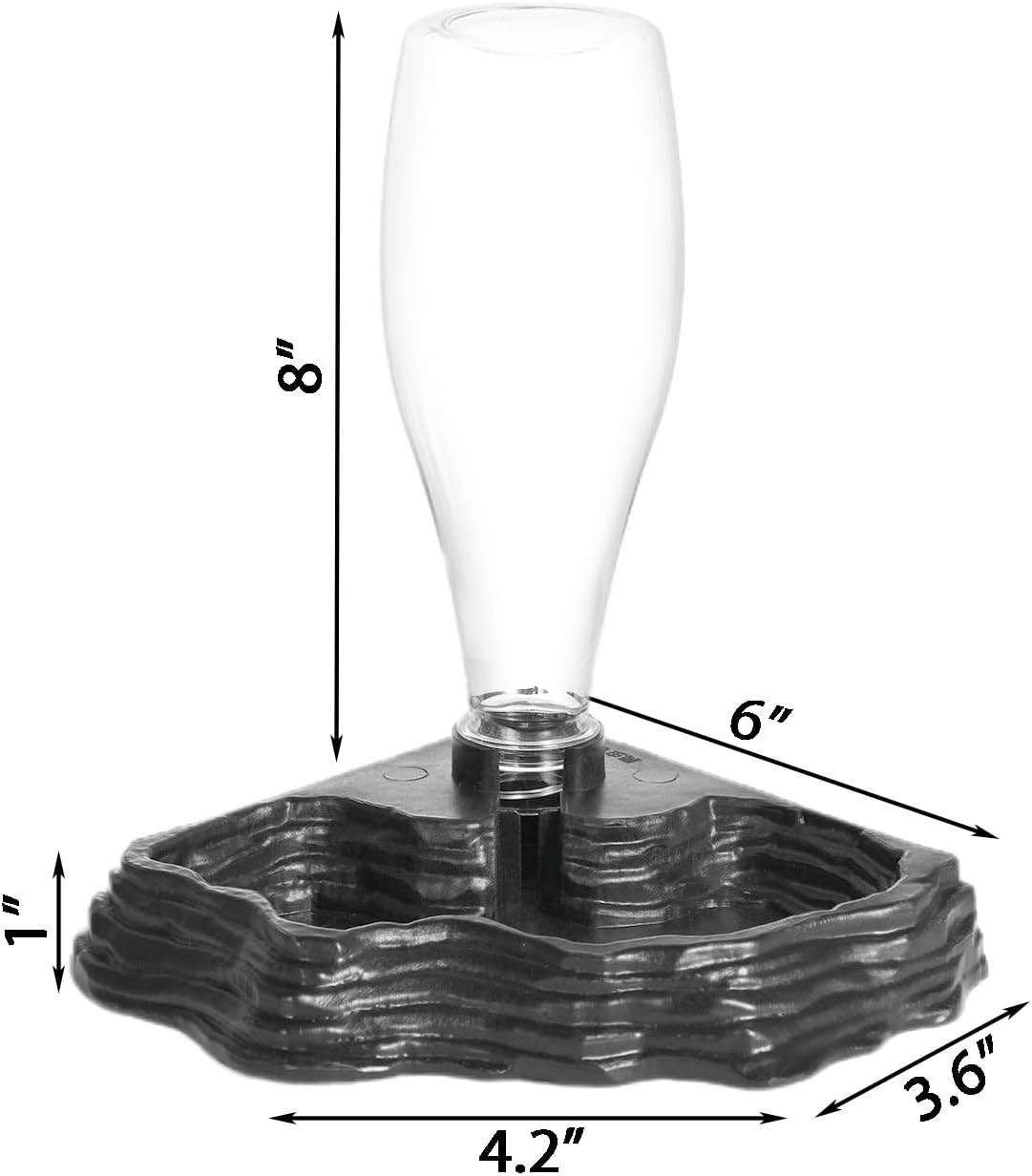 Automatic Reptile Water Dish 13.5Oz Reptile Water Bowl Bearded Dragon - black - image 2