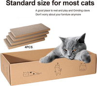 4 Packs in 1 Cat Scratch Pad with Box, Cat Scratcher Cardboard - 4 PCS - image 4