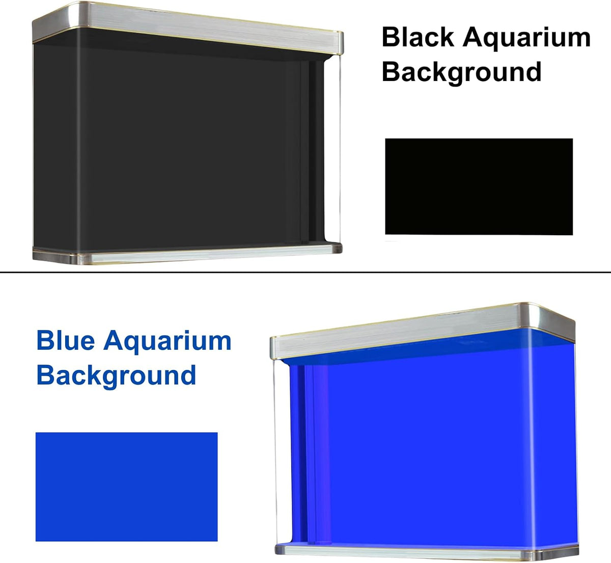 ELEBOX Aquarium Background Blue Black Fish Tank Background Wallpaper - 11.8" H x 16.5" L - image 4