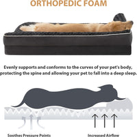 Orthopedic Washable Dog Bed - Black / 54.0"l x 36.0"w x 7.5"th - image 3