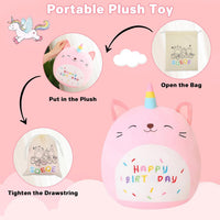 SQEQE Unicorn Cat Plush Kawaii Birthday Cat Plushies Pillow Cat - Caticorn Cat / X-Small - image 4