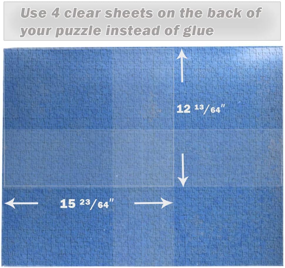 Puzzle Glue Sheets Clear Extra Large Puzzle Saver Peel and Stick - 4 Sheets - image 4