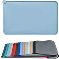 AUDWUD Waterproof Silicone Pet Feeding Mats - Slate / 24"L x 16"W