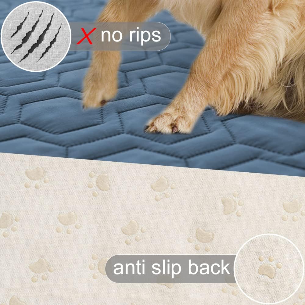 Tcksstex Waterproof Blanket Couch Cover for Dogs Pet Bed Protector – Essentials for Dogs - Navy Blue / 68x82Inch (Pack of 1) - image 4