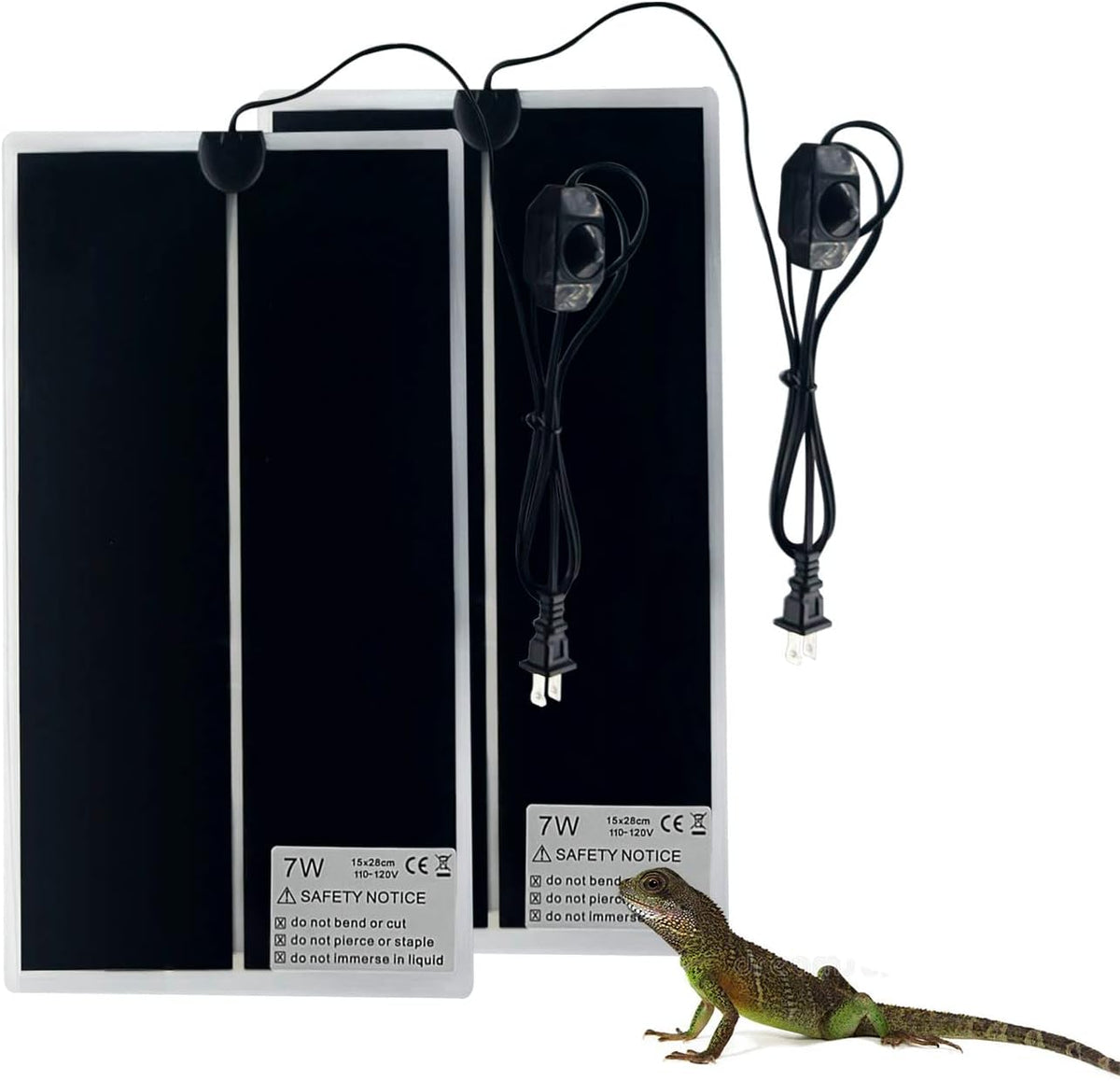 Reptile Heating Mat, Removable Terrarium Heat Mats - 2PCS,7W