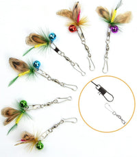 Cat Insect Feather Toys Replacement Cat Toy Wand Refills - Style 6 - image 3