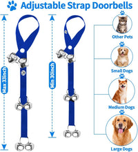 2 Pack Dog Doorbells, Pet Training Bells for Go Outside Potty Training and Communication Device - Blue - image 4