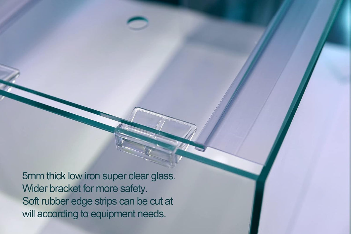 Low Iron Glass Ultra Clear Rimless Aquarium Tank - 4.6Gal 10.2"L×10.2"W×10.2"H - image 4