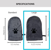 Penny & Niko Microfiber Pet Towel Mitts - Large - 2 pack / Gray - image 2
