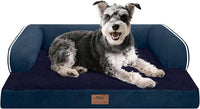 Small Dog Bed Waterproof Orthopedic Dog Beds for Medium Sized Dogs Comfy Pet Cat Bed with Sides, Washable Removable Cover