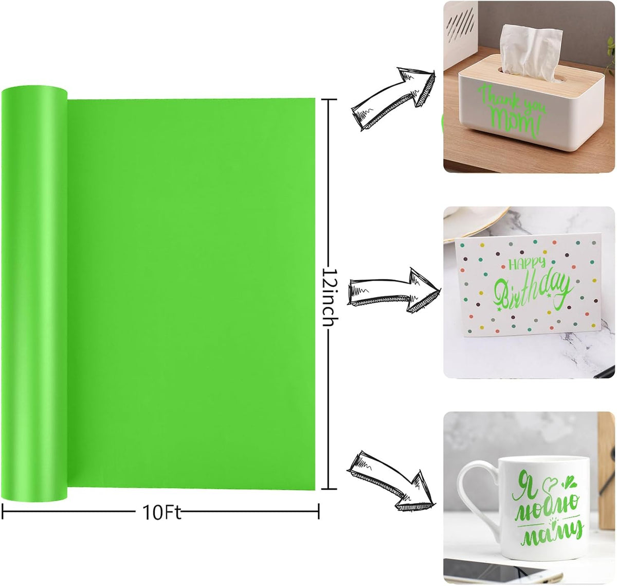 Prime Vinyl Permanent Vinyl - Matte Green / 10FT - image 2
