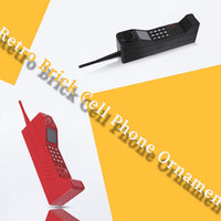 Gugxiom retro 90s brick cell phone prop made of iron with printed number keys and antenna - view 2