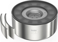 2L No Spill Water Bowl for Dogs, Double-Wall Stainless Steel with Splash-Proof Paws Lid and Floating Disk, Non-Slip Base, Easy to Clean Slow Water Feeder for Small Medium Dogs