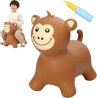 INPANY Bouncy Bull, Cow Hopper for Cowboys, Kid Gifts Toy - Brown Monkey