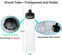 4.3ft Aquarium Siphon Vaccum Cleaner Fish Tank Water Changer Kit – Essentials for Fish - 5ft-S - image 3