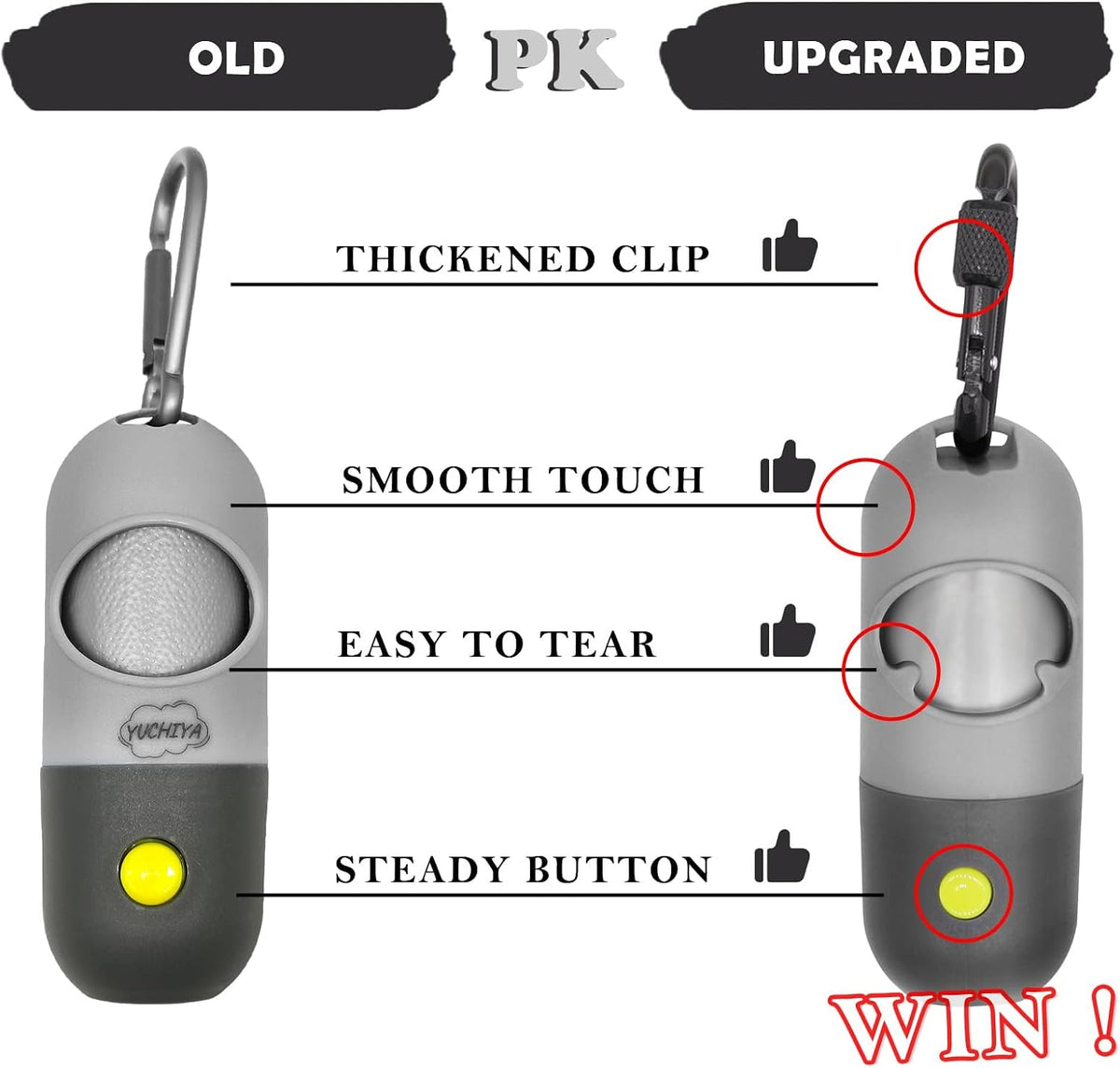 Dog Poop Bag Holder Dispenser with LED Flashlight – Essentials for Dogs - Gray - image 3