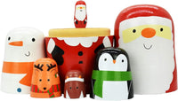 HYCLES Nesting Dolls Russian Matryoshka Wood Stacking Nested Set - ③ snowman 6 - image 3