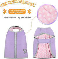 Queenmore Cold Weather Dog Coats Loft Reversible Winter Fleece Dog - Small / Light Purple