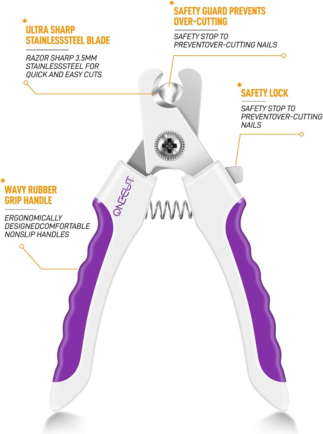 6" Dog Nail Clippers for Small - Purple - image 3