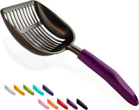 Cat Litter Scoop, Non-Stick Plated Aluminum Alloy Sifter - Large / #07 Violet