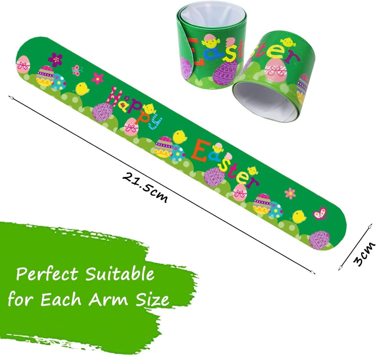 SUNPROUND Halloween slap bracelets with pumpkin, ghost, bat and witch prints - view 7