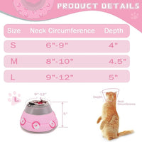 Cat Cone Collar Soft to Stop Licking After Surgery Cat Recovery Collar for Small Large Cats Adjustable Elizabethan Collar
