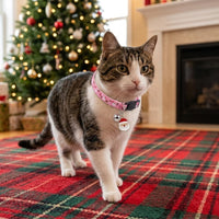 Halloween Cat Collar, Cotton 2 Pack Cat Collar with Bells - Xmas / 7-11'' - image 2