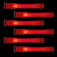 M.best 8pcs LED Light Up Bracelets Glow Flashing Wristbands Glow - 8pcs Red - image 3