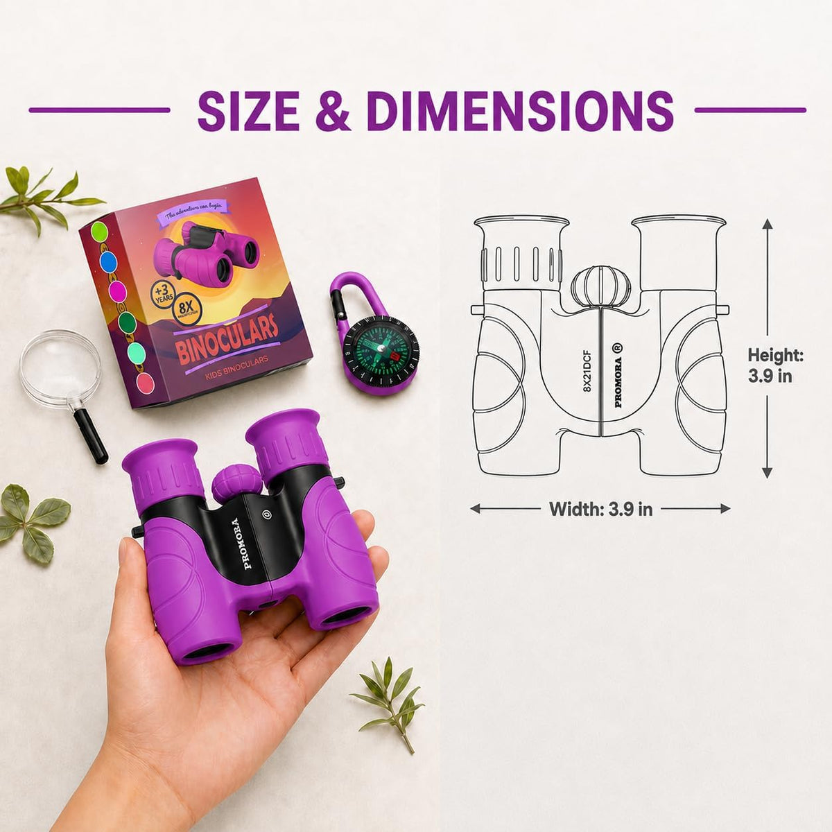Binoculars for Kids, Perfect Toy for Little Boys and Girls - Purple - image 3