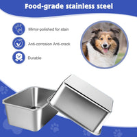 3 Gallon Large Dog Water Bowl, Stainless Steel Bowl, Giant Dogs – Essentials for Dogs - 2PCS(Original Color) / 3 Gallons - image 3
