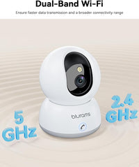 blurams Pet Camera 4K, 8MP Indoor Cameras for Home Security with One-Touch Call, Color Night Vision, Motion Tracking, 5GHz/2.4GHz Wi-Fi, Cloud & SD Card Storage, Wi-Fi 6