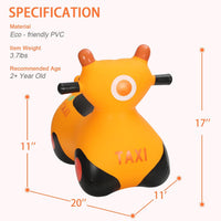 INPANY Bouncy Bull, Cow Hopper for Cowboys, Kid Gifts Toy - Orange Car - image 2
