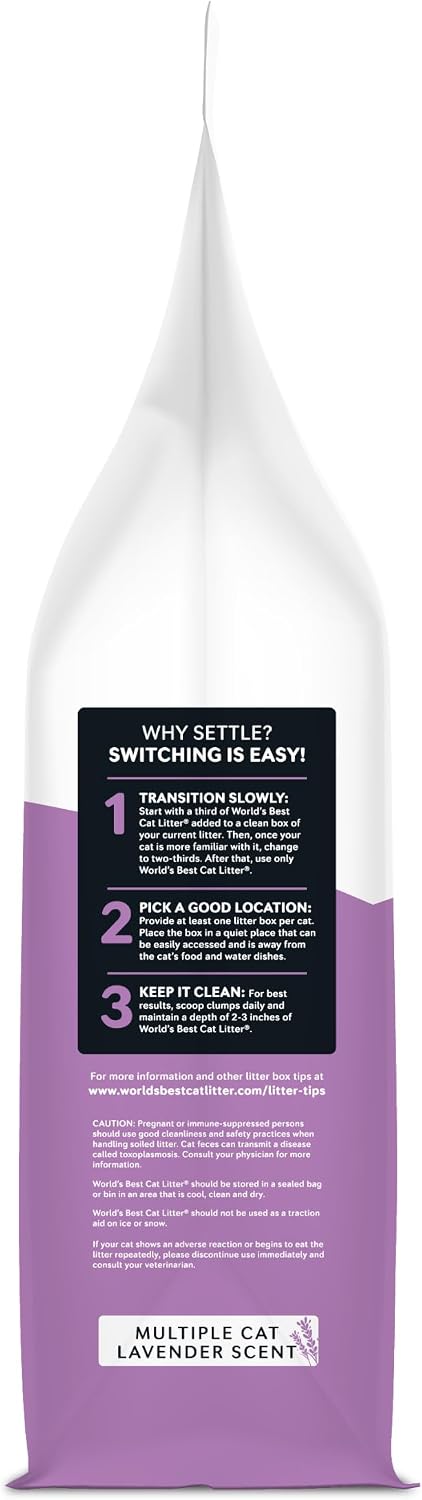 World's Best Cat Litter Lavender, Long-Lasting Odor Control - 15 pounds - image 2