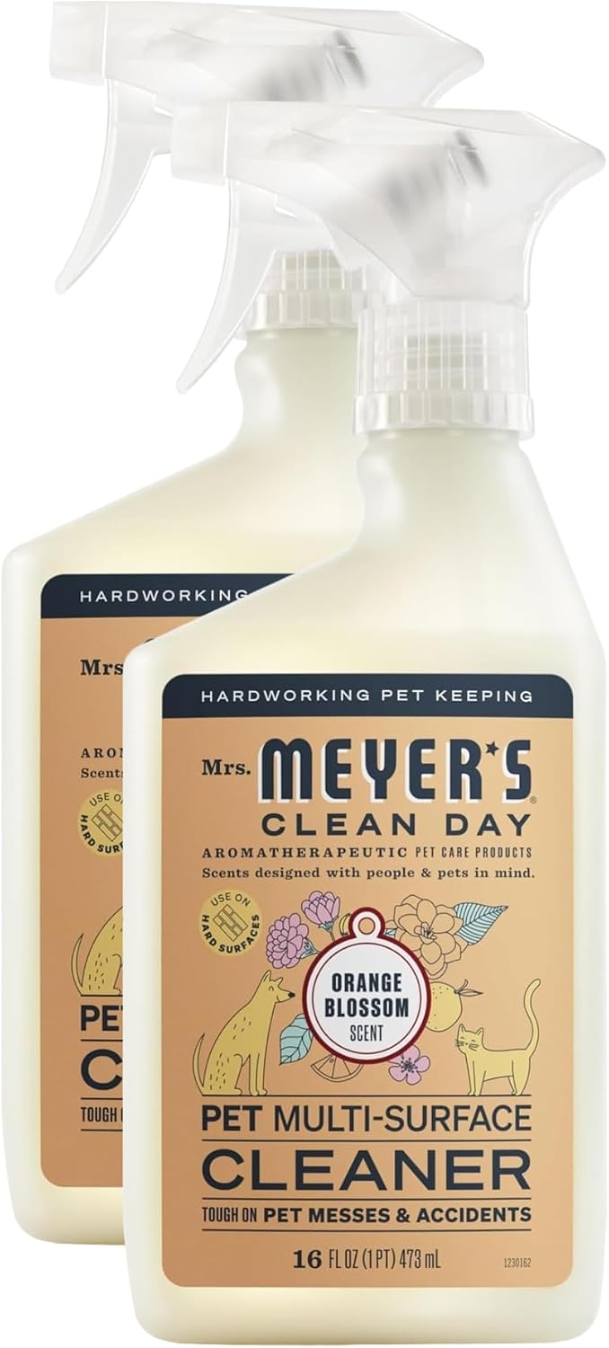 MRS. MEYER'S CLEAN DAY Pet Multi-Surface Cleaner - Orange Blossom (Pack of 2) / 16 Fl Oz (Pack of 2)