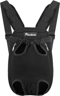 Pawaboo Pet Front Carrier Backpack for Small Medium Dogs – Essentials for Dogs - A-Black / Medium (Pack of 1)