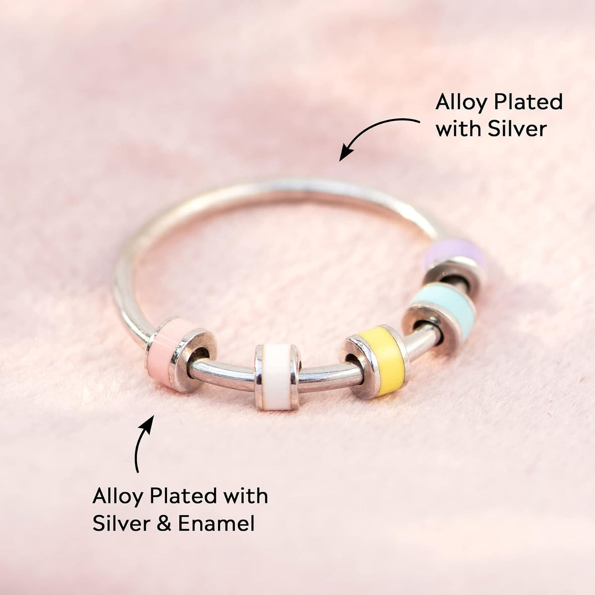 STORYJEWELLERY daughter spinner ring, silver fidget ring with message card - view 15