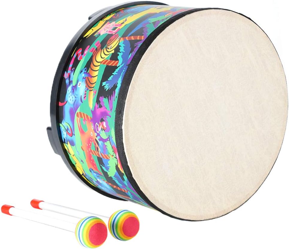 Ubblove Floor Tom Drum for Kids 8 inch Percussion Instrument – Fun for Kids & Family - 10 inch