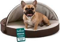 Furhaven 35" Round Orthopedic Dog Bed for Large/Medium Dogs w/ - Espresso / Medium