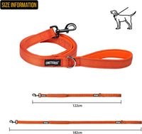 OneTigris No-Pull Dog Leash with Handle for Medium Large Dogs – Essentials for Dogs - Orange / 6FT - image 2
