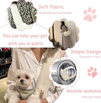 NATUYA Small Dog Cat Carrier Sling - Brown / Canvas - image 3