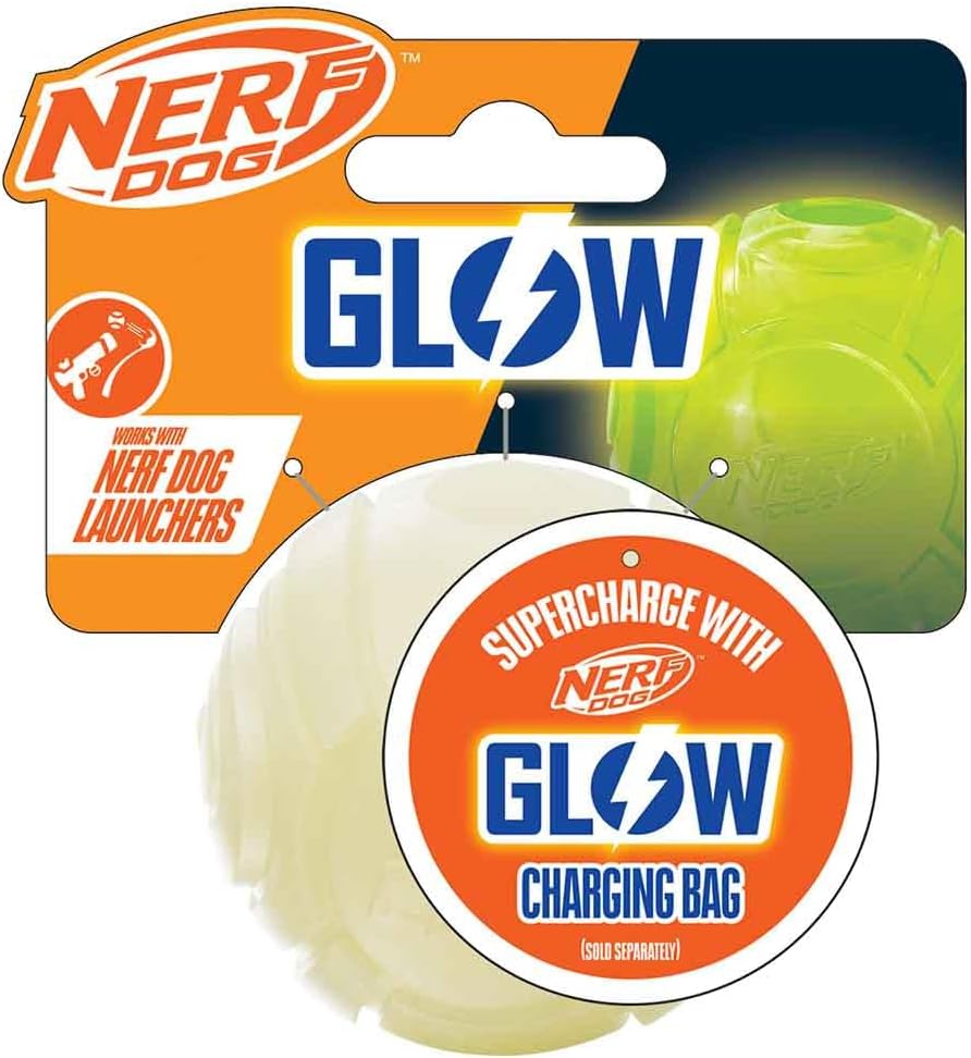 Nerf Dog Tennis Ball Blaster Dog Toy – Essentials for Dogs - 2.5 Inch Glow Reload Ball / Dog