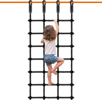 Climbing Cargo Net 49" x 77" Heavy Duty Climbing Rope Net for Outdoor - Black / 30" x 75"