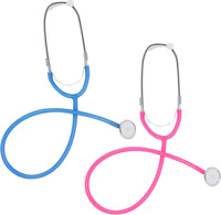 Zcaukya Kids Stethoscope, Real Working Nursing Stethoscope for Kids Role Play, Doctor Game - Blue & Pink