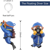 onesimcr Floating Fish Tank Decorations, Aquarium Decorations - Blue - image 3