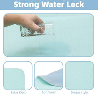 Washable Pee Pads for Dogs, Nonslip and Leak-Proof Dog Pee Pads - Turquoise / 36" x 41" (2 Pack) - image 2