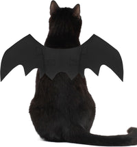 OLANRUN cat Halloween costume with felt bat wings and pumpkin bell in medium - view 2