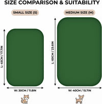 Non-Slip Silicone Dog Food Mat for Food and Water - 60 x 40 cm / Dark Green - image 2